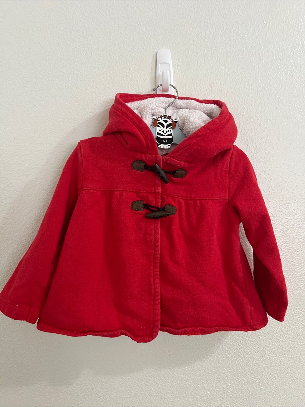 Carter's Red Hooded Toggle Cape Coat